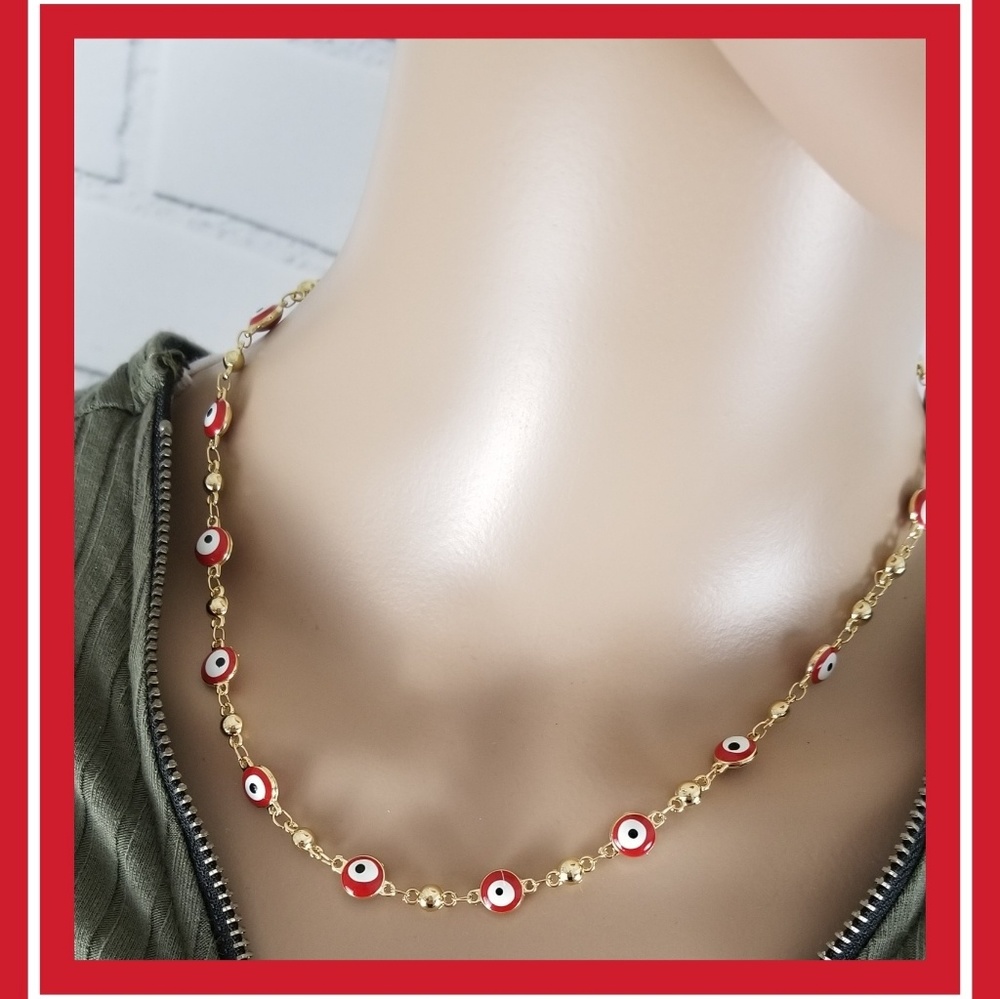 Blue Turkish Evil Eye Necklace